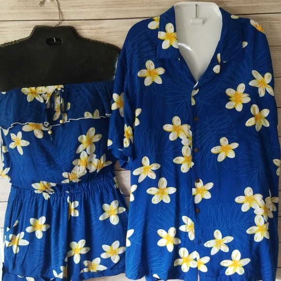 couples matching luau outfits